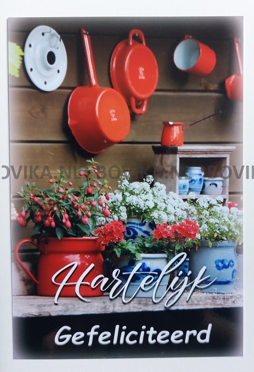 Hartelijk gefeliciteerd (rode pannen)